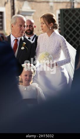 Venise, Italie.16 octobre 2021.Invités du mariage entre Alexandre Arnault et Geraldine Guyot crédit: Agence de photo indépendante/Alamy Live News Banque D'Images