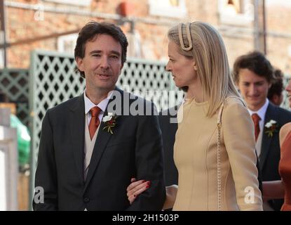 Venise, Italie.16 octobre 2021.Invités du mariage entre Alexandre Arnault et Geraldine Guyot crédit: Agence de photo indépendante/Alamy Live News Banque D'Images