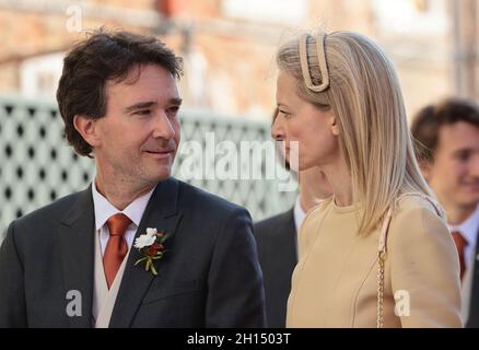 Venise, Italie.16 octobre 2021.Invités du mariage entre Alexandre Arnault et Geraldine Guyot crédit: Agence de photo indépendante/Alamy Live News Banque D'Images