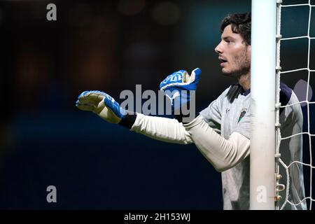 Ludovico Gelmi, gardien de but italien, pendant l'U20 International friendly au stade technique de Chesterfield.Date de la photo: Jeudi 7 octobre 2021. Banque D'Images