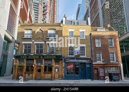 Pub Horse and Groom Curtain Road Banque D'Images