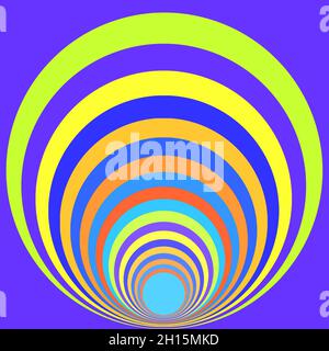Répétition géométrique circulaire.Art moderne rendu 3D. Banque D'Images