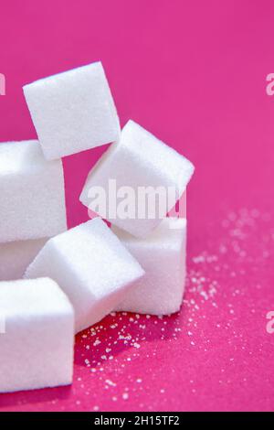 Plusieurs cubes de sucre Banque D'Images