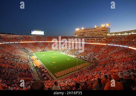 16 octobre 2021 : Stade Neyland avant le match de football NCAA entre l'Université du Tennessee Volunteers et les rebelles Ole Miss au stade Neyland à Knoxville TN Tim Gangloff/CSM Banque D'Images