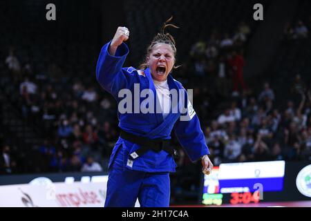 Femmes -63 kg, Manon DEKETER de France Médaille de bronze lors du Grand Chelem 2021 de Paris, événement judo le 16 octobre 2021 à l'AccorHotels Arena de Paris, France - photo : Victor Joly/DPPI/LiveMedia Banque D'Images