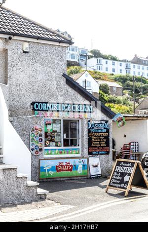 Magasin de crème glacée Cornish à Sennen, Cornwall, Royaume-Uni Banque D'Images