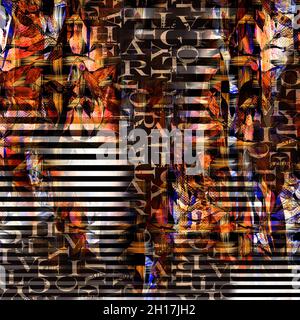 Mode inspirations et Collage Pattern Works Banque D'Images