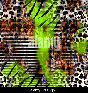 Mode inspirations et Collage Pattern Works Banque D'Images