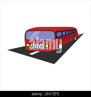 Illustration du vecteur d'arrêt de bus.Style de conception à plat Illustration de Vecteur