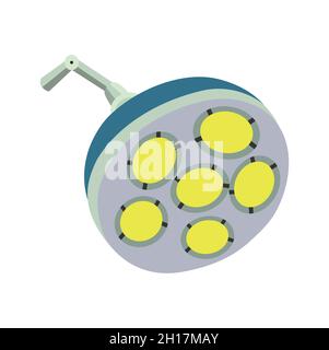 Icône de lampe chirurgicale.Illustration plate de l'icône du vecteur lumineux de la lampe chirurgicale Illustration de Vecteur