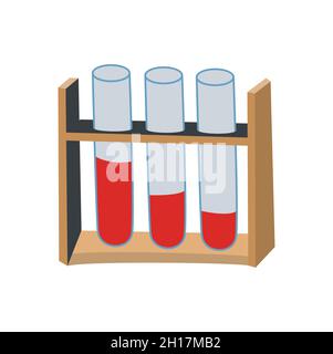 Icône du tube à essai.Style plat.Tube de test sanguin.Icône simple.Icônes plates modernes dans des couleurs élégantes. Illustration de Vecteur