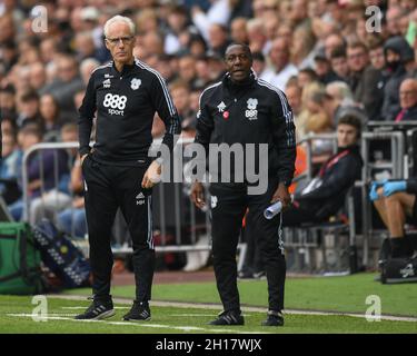 Mick McCarthy directeur de Cardiff City pendant le match Banque D'Images