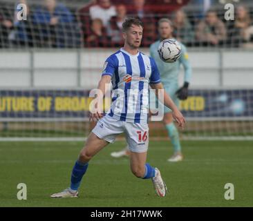 SALFORD, ROYAUME-UNI.16 OCTOBRE Neill Byrne de Hartlepool United lors du match Sky Bet League 2 entre Salford City et Hartlepool United à Moor Lane, Salford, le samedi 16 octobre 2021.(Crédit : Scott Llewellyn | MI News) Banque D'Images