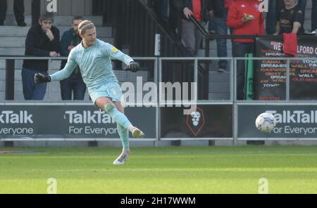 SALFORD, ROYAUME-UNI.16 OCTOBRE Ben Killip de Hartlepool United lors du match Sky Bet League 2 entre Salford City et Hartlepool United à Moor Lane, Salford, le samedi 16 octobre 2021.(Crédit : Scott Llewellyn | MI News) Banque D'Images