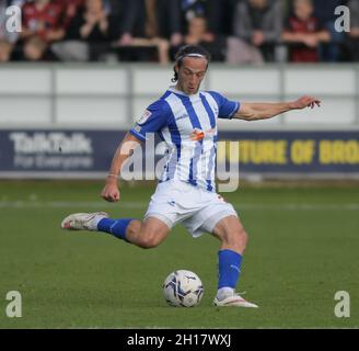SALFORD, ROYAUME-UNI.16 OCTOBRE Jamie Sterry de Hartlepool United lors du match Sky Bet League 2 entre Salford City et Hartlepool United à Moor Lane, Salford, le samedi 16 octobre 2021.(Crédit : Scott Llewellyn | MI News) Banque D'Images