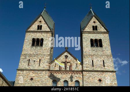 Le monastère de Saint Hildegard, Eibingen près de Ruedesheim, fondé par Hildegard von Bingen, Rheinland Pfalz, Allemagne, Europe Banque D'Images