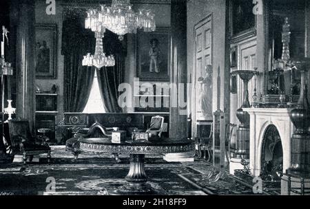 Queen Victoria Drawing Room Osborne House Isle of Wight Banque D'Images