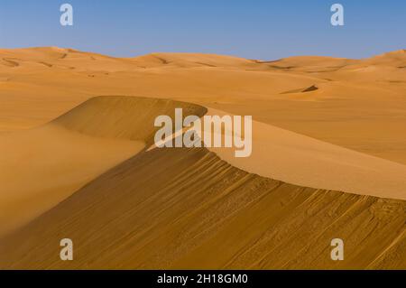 Dunes de sable dans l'Erg Awbari.Fezzan, Libye Banque D'Images