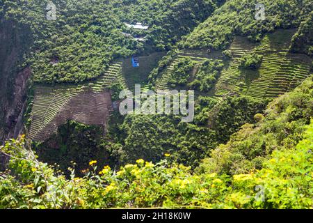 Choquequirao, l'une des meilleures ruines Inca du Pérou. Sentier de randonnée Choquequirao Inca près de Machu Picchu. Région de Cuzco au Pérou Banque D'Images