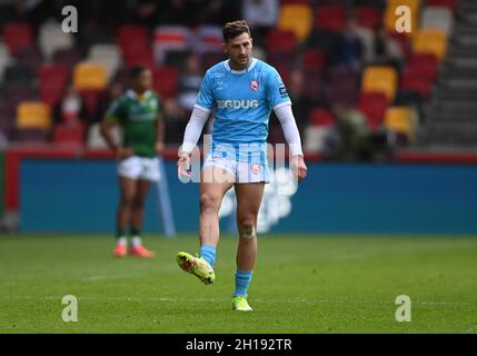 Brentford, Royaume-Uni.17 octobre 2021.Rugby, premier ministre.London Irish V Gloucester.Stade communautaire Brentford.Brentford.Jonny May (rugby de Gloucester).Credit: Sport en images/Alamy Live News Banque D'Images