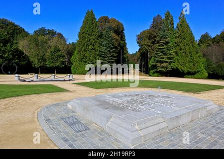 Site du transport ferroviaire où l'armistice de 1918 a été signé dans la compensation de l'armistice à Compiègne (Oise), France Banque D'Images