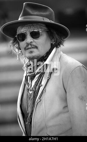 Rome, Italie.17 octobre 2021.Johnny Depp assiste au tapis rouge du film "Puffins" lors de la 19e Alice Nella Città 2021 à l'Auditorium Parco Della Musica le dimanche 17 octobre 2021 à Rome, Italie.Photo de Rocco Spaziani/UPI crédit: UPI/Alay Live News Banque D'Images