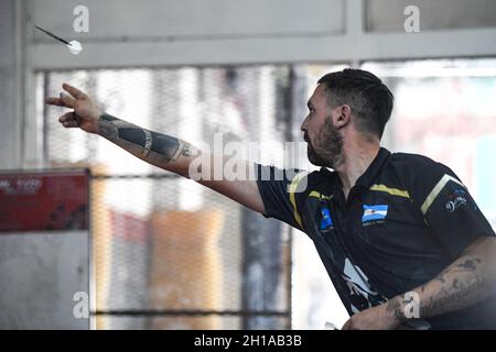 Joueur de fléchettes: Championnat national argentin Banque D'Images