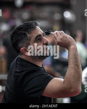 Joueur de fléchettes: Championnat national argentin Banque D'Images