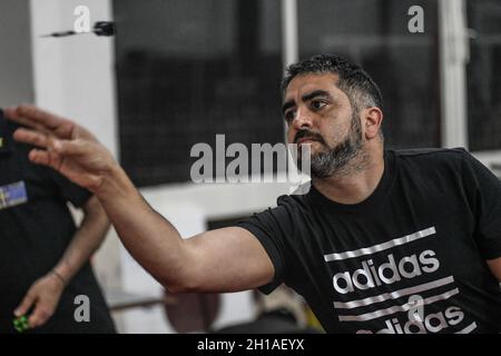 Joueur de fléchettes: Championnat national argentin Banque D'Images