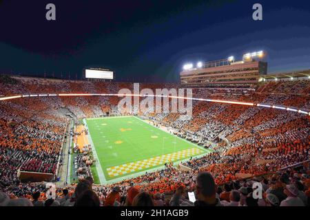 16 octobre 2021 : Stade Neyland avant le match de football NCAA entre l'Université du Tennessee Volunteers et les rebelles Ole Miss au stade Neyland à Knoxville TN Tim Gangloff/CSM Banque D'Images