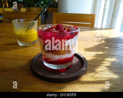 Photos d'un délicieux dessert dans un restaurant pour le déjeuner Banque D'Images