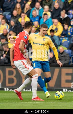 Brondby, Danemark., .Mikael Uhre (11) de Broendby SI on le voit pendant le match 3F Superliga entre Broendby IF et Vejle Boldklub à Brondby Stadion.(Crédit photo : Gonzales photo/Alamy Live News Banque D'Images