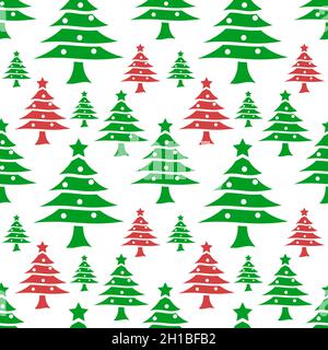 Motif arbre de Noël pour modèle d'impression Banque D'Images