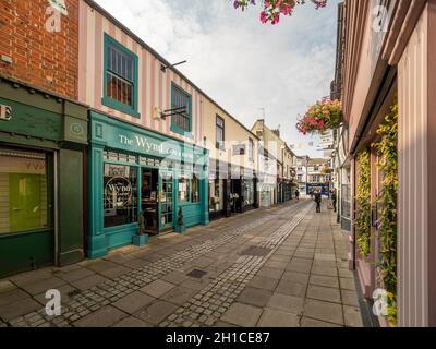 La poste House Wynd, une petite rue piétonne reliant High Row à Skinnergate dans le centre-ville de Darlington.ROYAUME-UNI Banque D'Images
