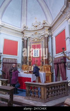 Villa Buonaccorsi XVIe siècle, Chapelle, Potenza Picena, Marche, Italie,Europe Banque D'Images