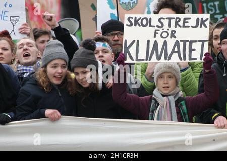 Annika Rittmann, Luisa-Marie Neubauer, Greta Thunberg , Hambourg, 21.02.2020 Banque D'Images