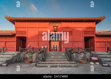 Houshinmon porte de Château Shuri's dans le quartier de Shuri de Naha, capitale de la préfecture d'Okinawa, Japon. Banque D'Images