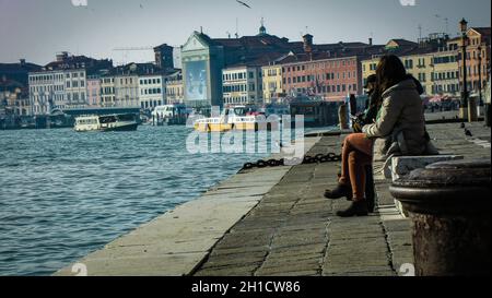 VENISE, ITALIE 26 FÉVRIER 2020 : paysage urbain de Venise Banque D'Images