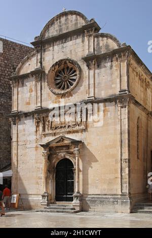 DUBROVNIK, Croatie - le 13 juin : l'église St Sauveur le 13 juin 2010. Petite Église de Jésus-Christ en Dubrovnik, Croatie. Banque D'Images