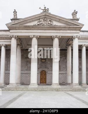 La Chambre du Parlement de Dublin abritait maintenant la Banque d'Irlande. Dublin, Irlande Banque D'Images