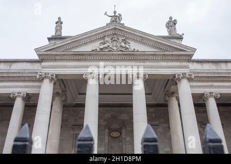 La Chambre du Parlement de Dublin abritait maintenant la Banque d'Irlande. Dublin, Irlande Banque D'Images