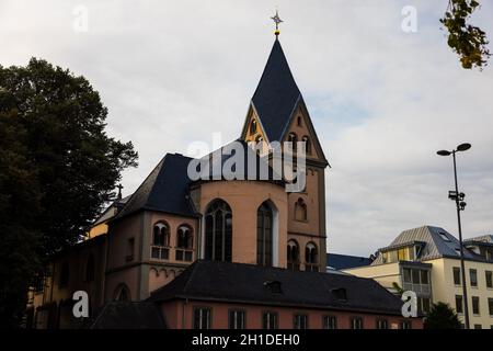 Église romane de Saint-Maria Lyskirchen à Cologne, en Allemagne Banque D'Images