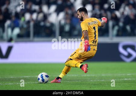 Rui Patricio d'AS Roma en action pendant la série Un match entre Juventus FC et AS Roma. Banque D'Images