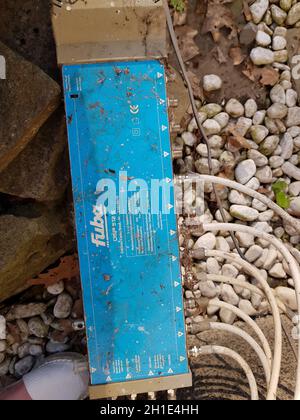 HEILIGENHAUS, NRW, ALLEMAGNE - 25 MAI 2018: Heiligenhaus, NRW, Allemagne - 25 mai 2018: Système de distribution par satellite via un multicommutateur satellite Banque D'Images