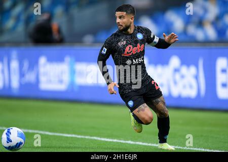 Lorenzo Insigne de SSC Napoli pendant la série Un match entre Naples et Turin au Stadio Diego Armando Maradona, Naples, Italie, le 17 octobre 2021.P Banque D'Images