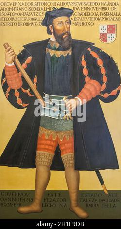 Afonso de Albuquerque, duc de Goa. Portugais général, un grand conquérant. Artiste inconnu, 1545. Musée de la Marine, Lisbonne, Portugal Banque D'Images