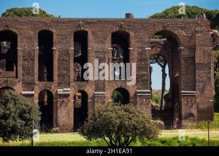 Temple of Apollo Palatinus sur colline du Palatin de la Rome antique et le Circus Maximus Banque D'Images