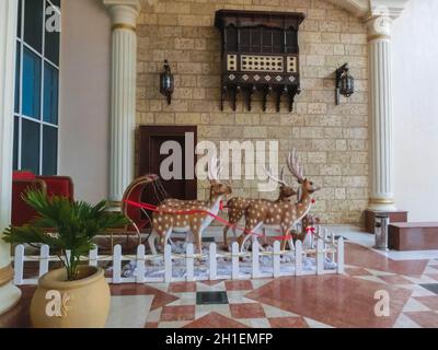 Sharm El Sheikh, Egypte - 05 janvier 2019 : le lobbi du Sultan Gardens Resort à Sharm El Sheikh. Banque D'Images