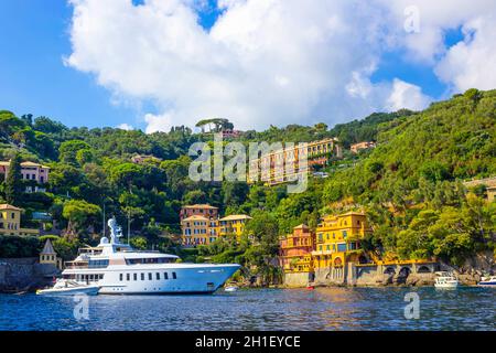 Les villas près de Portofino en Italie à l'été. Ligurie Banque D'Images