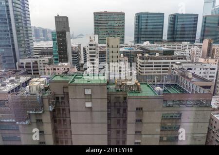 Kowloon, Hong Kong - 22 avril 2017 : l'architecture des bâtiments à Tsim Sha Tsui, Hong Kong, Chine. Banque D'Images